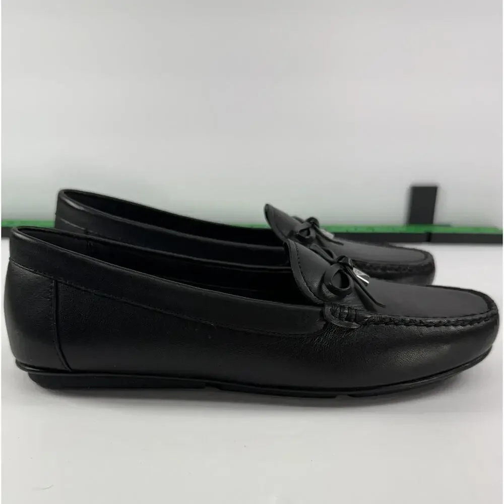 Michael Kors Juliette Moccasin Loafer Black Style 40S2JTFR1L 7.5M Excellent